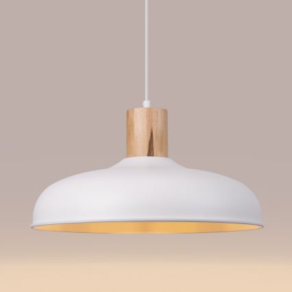 Luster na sajli INDY 1xE27/15W/230V pr. 38 cm bijela