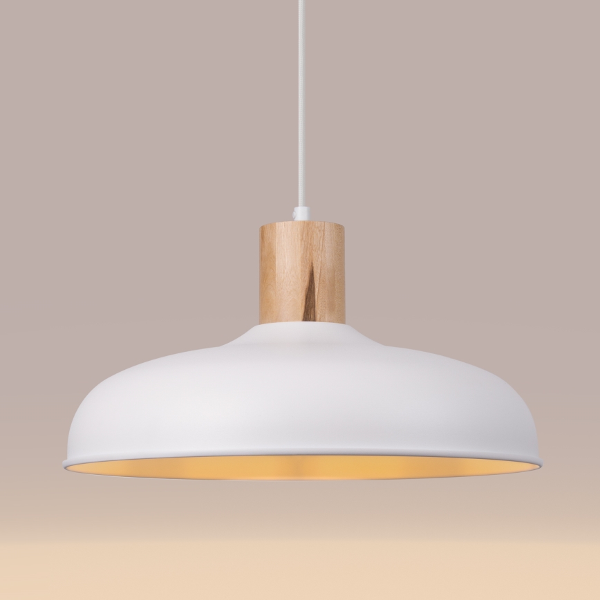 Luster na sajli INDY 1xE27/15W/230V pr. 38 cm bijela