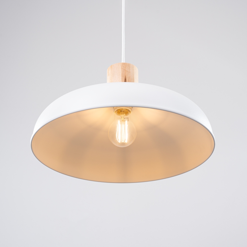 Luster na sajli INDY 1xE27/15W/230V pr. 38 cm bijela