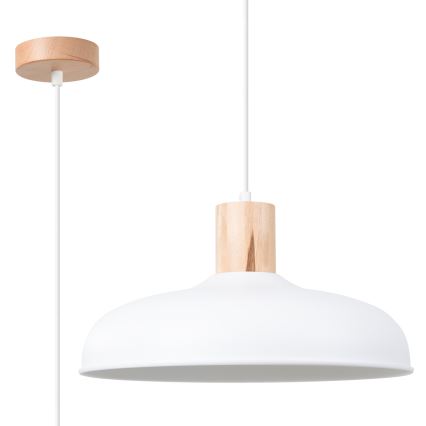 Luster na sajli INDY 1xE27/15W/230V pr. 38 cm bijela