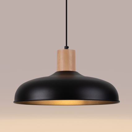 Luster na sajli INDY 1xE27/15W/230V pr. 38 cm crna