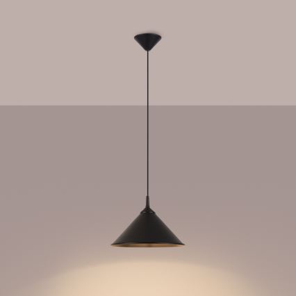 Luster na sajli ZUMA 1xE27/15W/230V pr. 30 cm crna