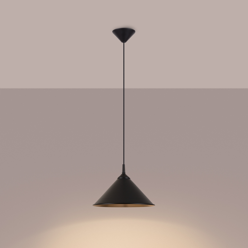 Luster na sajli ZUMA 1xE27/15W/230V pr. 30 cm crna