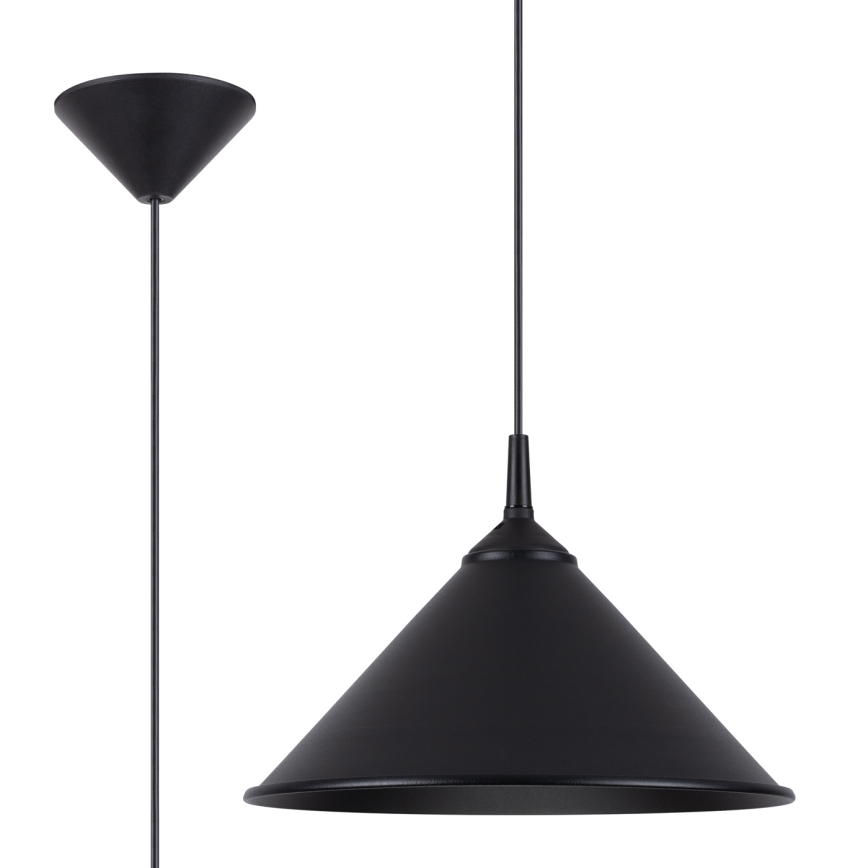 Luster na sajli ZUMA 1xE27/15W/230V pr. 30 cm crna