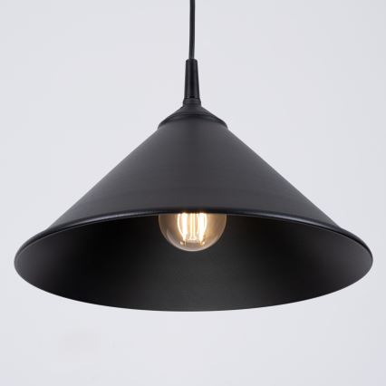 Luster na sajli ZUMA 1xE27/15W/230V pr. 30 cm crna