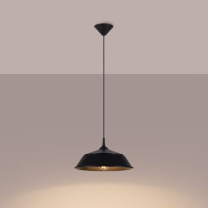 Luster na sajli FRIKA 1xE27/15W/230V pr. 34 cm crna