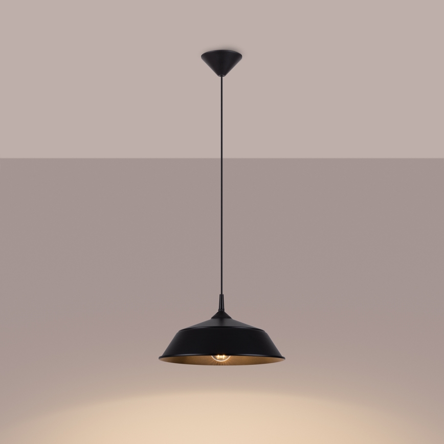 Luster na sajli FRIKA 1xE27/15W/230V pr. 34 cm crna