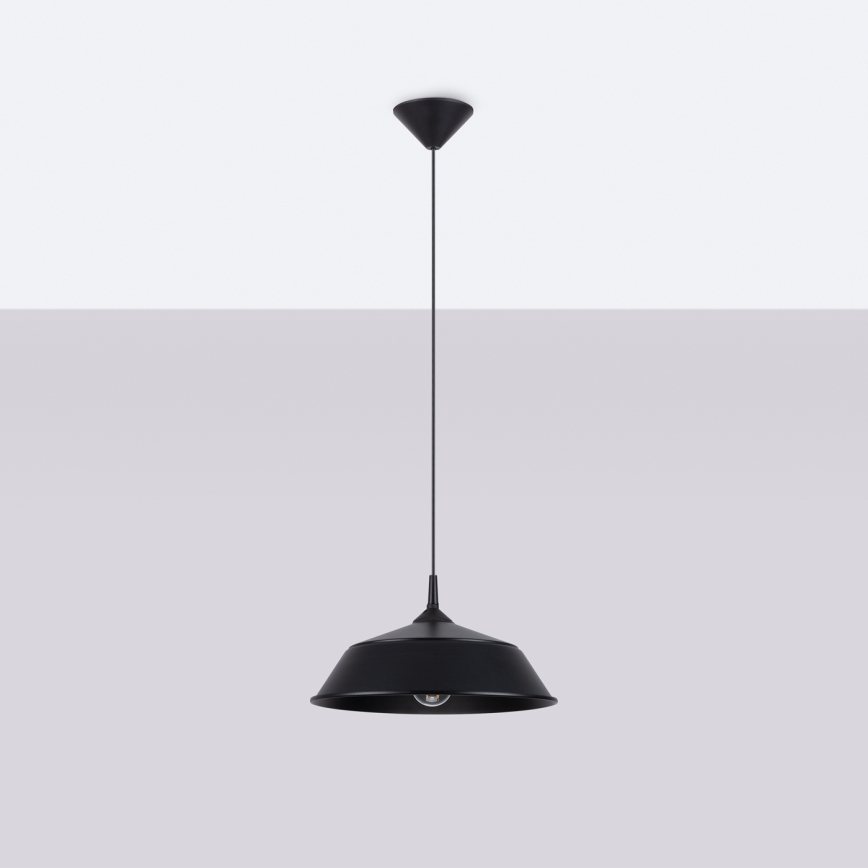 Luster na sajli FRIKA 1xE27/15W/230V pr. 34 cm crna