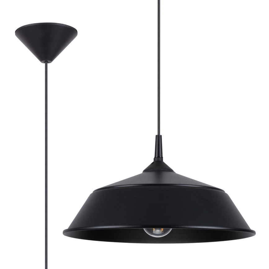 Luster na sajli FRIKA 1xE27/15W/230V pr. 34 cm crna