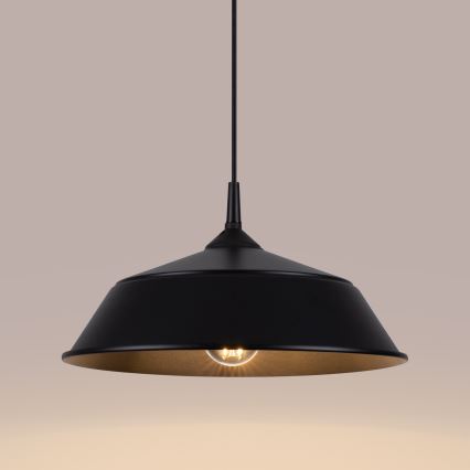 Luster na sajli FRIKA 1xE27/15W/230V pr. 34 cm crna
