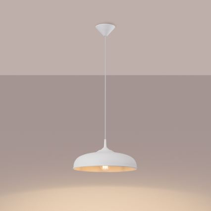 Luster na sajli GINA 1xE27/15W/230V pr. 38 cm bijela