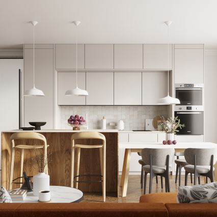 Luster na sajli GINA 1xE27/15W/230V pr. 38 cm bijela