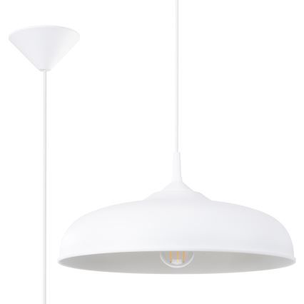 Luster na sajli GINA 1xE27/15W/230V pr. 38 cm bijela