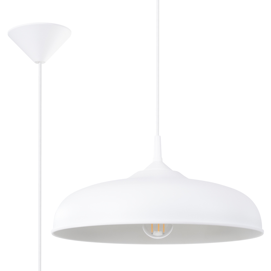 Luster na sajli GINA 1xE27/15W/230V pr. 38 cm bijela