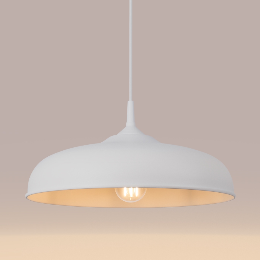 Luster na sajli GINA 1xE27/15W/230V pr. 38 cm bijela