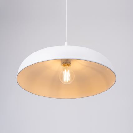 Luster na sajli GINA 1xE27/15W/230V pr. 38 cm bijela