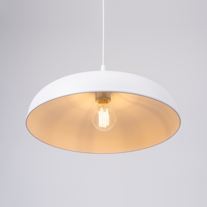 Luster na sajli GINA 1xE27/15W/230V pr. 38 cm bijela