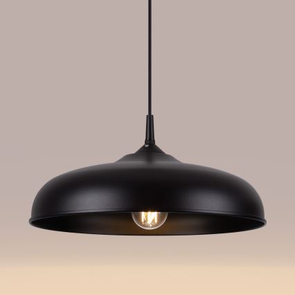 Luster na sajli GINA 1xE27/15W/230V pr. 38 cm crna