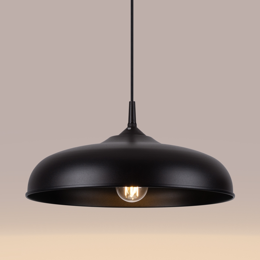 Luster na sajli GINA 1xE27/15W/230V pr. 38 cm crna