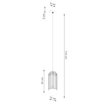 Luster na sajli BRINA 1xG9/8W/230V bijela