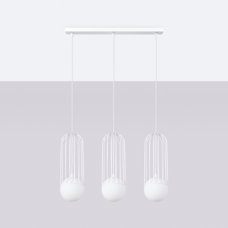 Luster na sajli BRINA 3xG9/8W/230V bijela