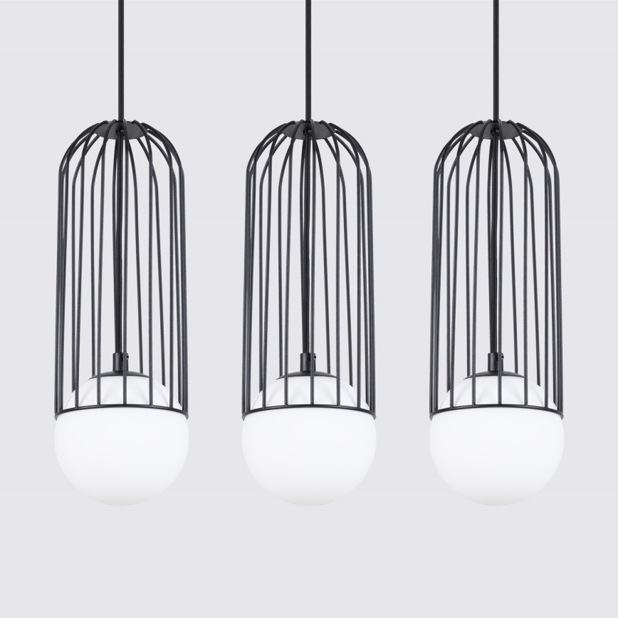 Luster na sajli BRINA 3xG9/8W/230V crna