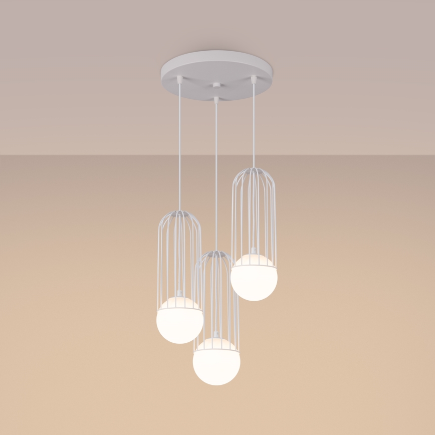 Luster na sajli BRINA 3xG9/8W/230V bijela