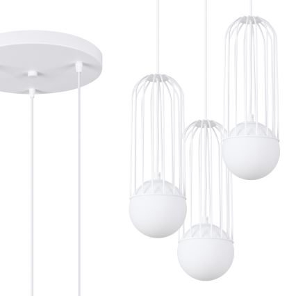 Luster na sajli BRINA 3xG9/8W/230V bijela