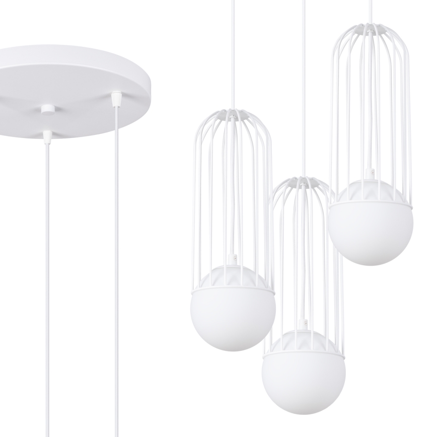 Luster na sajli BRINA 3xG9/8W/230V bijela