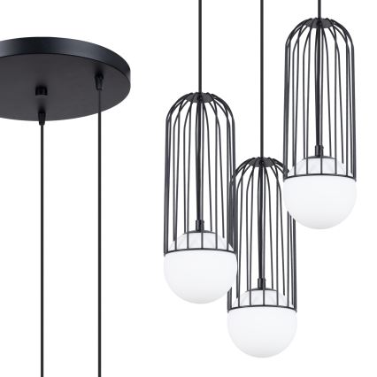Luster na sajli BRINA 3xG9/8W/230V crna
