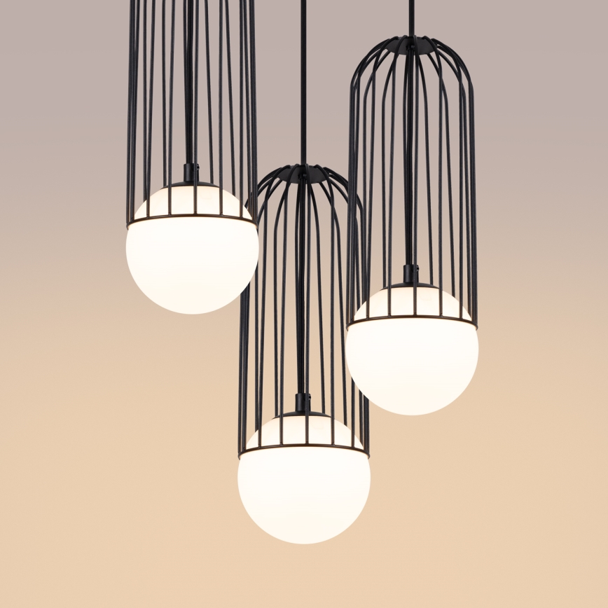 Luster na sajli BRINA 3xG9/8W/230V crna