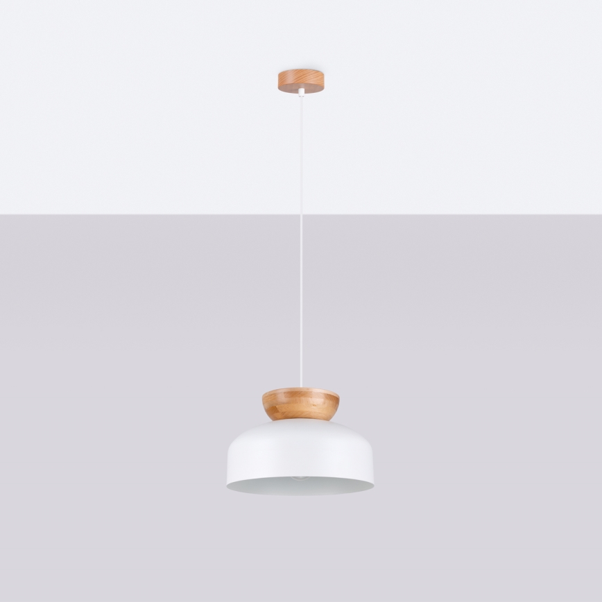 Luster na sajli MARION 1xE27/15W/230V pr. 29,5 cm bijela