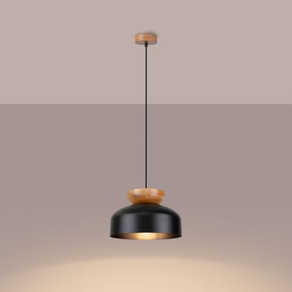 Luster na sajli MARION 1xE27/15W/230V pr. 29,5 cm crna