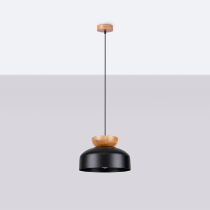 Luster na sajli MARION 1xE27/15W/230V pr. 29,5 cm crna