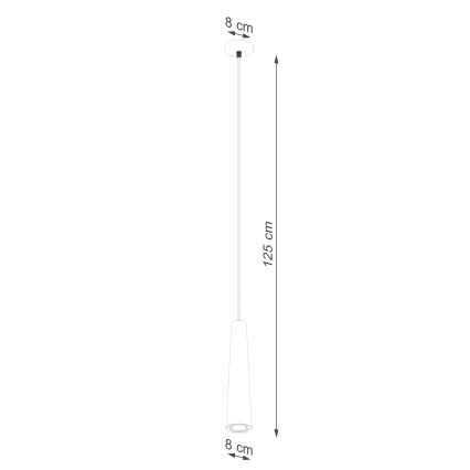 Luster na sajli ELECTRA 1xGU10/10W/230V beton/crna