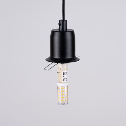 Luster na sajli HYPERION 3xG9/8W/230V crna