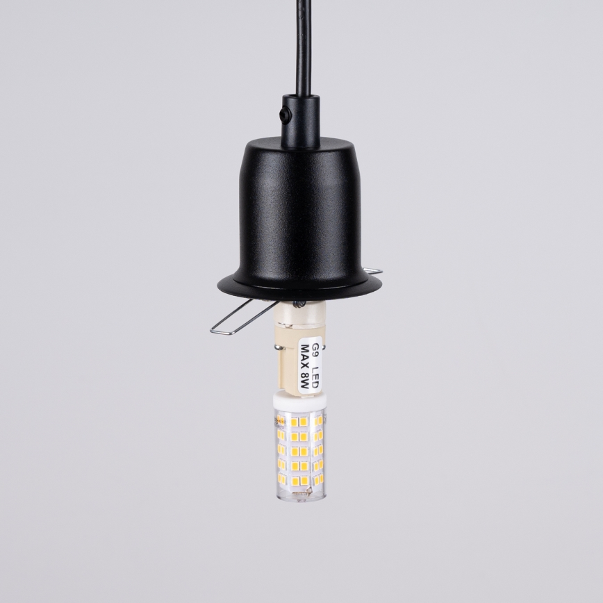 Luster na sajli HYPERION 3xG9/8W/230V crna