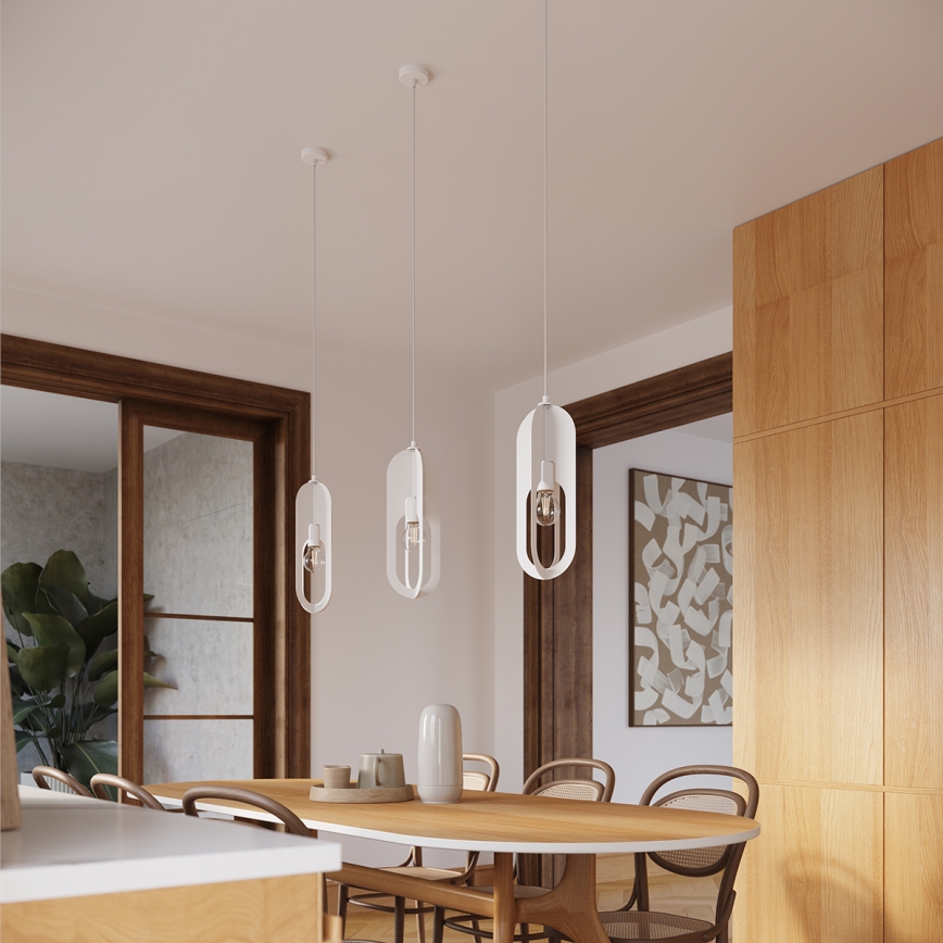 Luster na sajli NICUS 1xE27/15W/230V bijela