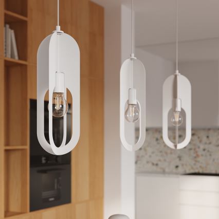 Luster na sajli NICUS 1xE27/15W/230V bijela