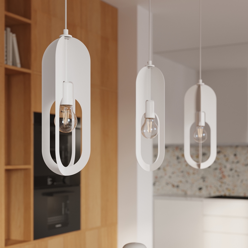 Luster na sajli NICUS 1xE27/15W/230V bijela