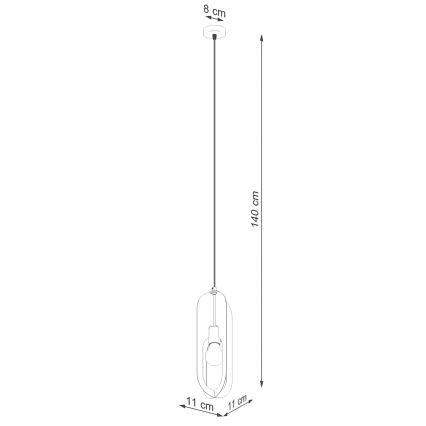 Luster na sajli NICUS 1xE27/15W/230V bijela