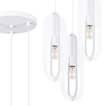 Luster na sajli NICUS 3xE27/15W/230V bijela