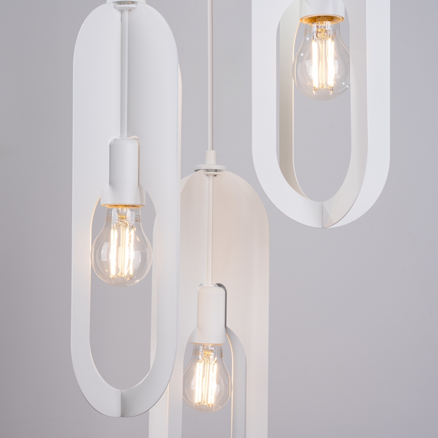 Luster na sajli NICUS 3xE27/15W/230V bijela