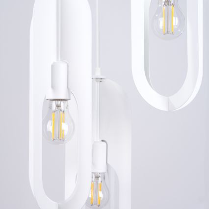 Luster na sajli NICUS 3xE27/15W/230V bijela