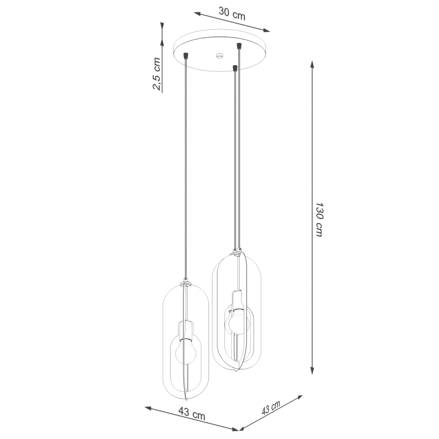 Luster na sajli NICUS 3xE27/15W/230V bijela