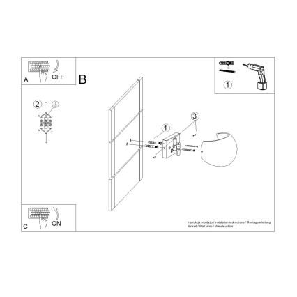 Zidna svjetiljka GLOBE 2xG9/8W/230V beton/siva