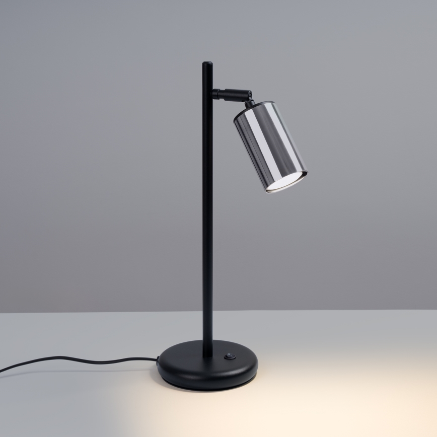Stolna lampa WINX 1xGU10/10W/230V crna/sjajni krom