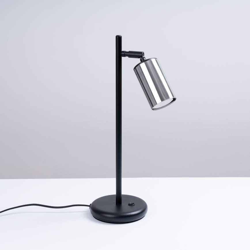 Stolna lampa WINX 1xGU10/10W/230V crna/sjajni krom