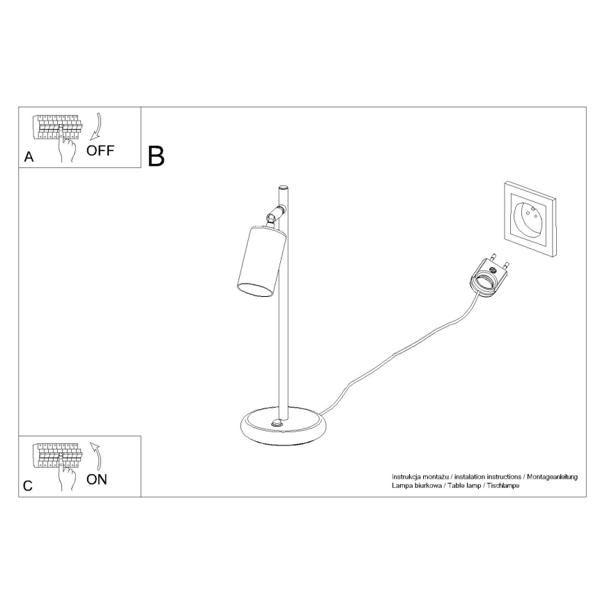 Stolna lampa WINX 1xGU10/10W/230V crna/sjajni krom