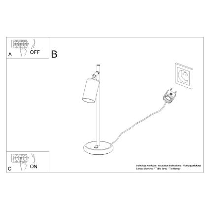 Stolna lampa WINX 1xGU10/10W/230V crna/bakar